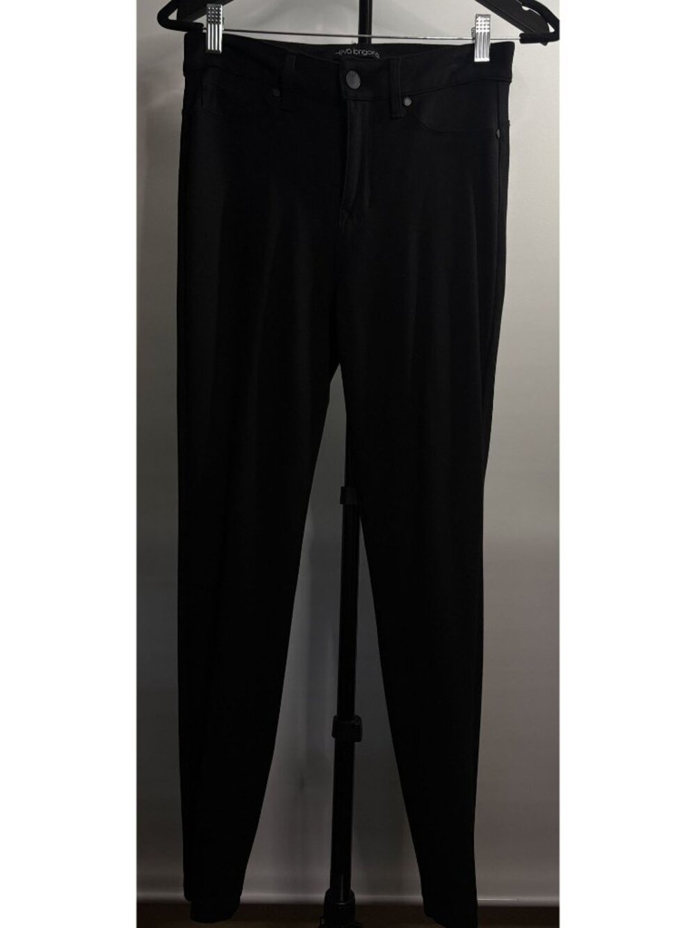 Eva Longoria Women's Black Skinny Slim Fit Jeggings Stretchy Pants High Rise 10 - Picture 2 of 16